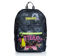 Seven Zaino Scuola Extra Fit, Nero, Flying Dreams, Zaino Doppio Scomparto Super Capiente con Maxi Tasca con Organizer, Scuola & Tempo libero, Bambine e Ragazze