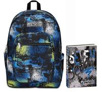 Seven Zaino Scuola Freethink, Blu Giallo, Ragazzo + Seven Diario 12 Mesi, Blu