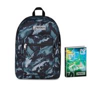 Seven Zaino Scuola FREETHINK, Doppio Scomparto, Grigio, 34 L, Bambini, Ragazzi Diario Datato Scuola 12 Mesi, 13,6 x 18,3 cm, 352 Pagine,