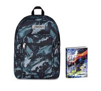 Seven Zaino Scuola FREETHINK, Doppio Scomparto, Grigio, 34 L, Bambini, Ragazzi Diario Datato Scuola 12 Mesi, 13,6 x 18,3 cm, 352 Pagine,