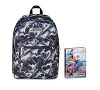 Seven Zaino Scuola FREETHINK, Doppio Scomparto, Nero, 34 L, Bambini, Ragazzi Diario Datato Scuola 12 Mesi, 13,6 x 18,3 cm, 352 Pagine