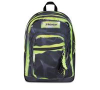 Seven Zaino Scuola FREETHINK, Doppio Scomparto, Nero, 34 L, Multifunzione, Tasca frontale, Tasca laterale portaborraccia, Scomparto Interno porta pc, Scuola media e superiore, Bambini, Ragazzi