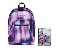 Seven Zaino Scuola FREETHINK, Doppio Scomparto, Viola, 34 L, Bambina, Ragazza Diario Datato Scuola 12 Mesi, 13,6 x 18,3 cm, 352 Pagine