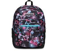 Seven, Zaino Scuola FREETHINK, Nero - con Ring Light - Scomparto Porta Notebook, Tasche Porta Borraccia - Zaino Viaggio, Scuola & Tempo Libero