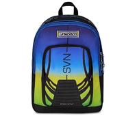 Seven Zaino Scuola Freethink Nuanced, Blu Giallo, Doppio Scomparto Con Tasca per PC e Tasca per Borraccia, Capienza 34 litri, Scuole Medie e Superiori, Per Ragazzo e Ragazza