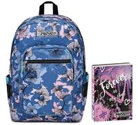 Seven Zaino Scuola Freethink, Viola Blu, Doppio Scomparto, Supporto USB, Tasca Porta PC, Scuola + Seven Diario 12 Mesi, Viola, Ragazza