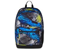Seven Zaino Scuola Reversibile, Blu, Zaino Doppio Scomparto Con Auricolari Wireless, Tasca Porta PC e Tasca Porta Borraccia, Scuola Media e Superiore, Ragazzo