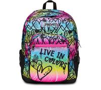 SEVEN, Zaino Scuola Seven, Freethink, Multicolore, con Ring Light, Scomparto Porta Notebook, Tasche Porta Borraccia, Zaino Viaggio, Scuola & Tempo Libero