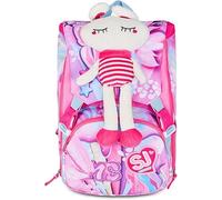 seven. Zaino Scuola SJ Gang Unicorno Uniwing Girl Estensibile 41x27x16(22) cm Rosa