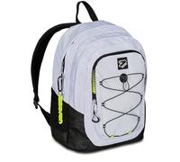 Seven Zaino Scuola Tech, Grigio, Doppio Scomparto Con Tasca PC e Tasca Borraccia