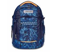 Seven Zaino Scuola UPDOWN TWICE - DEEPLY INDIGO - Zaino Multiscomparto, Maxi Capienza - Ergonomico, Sistema di Regolazione Altezza Spallacci - Tessuto 100% Eco-Material