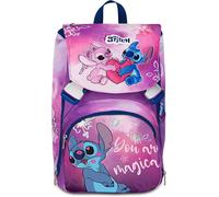 Seven Stitch Zaino Estensibile, Volume Regolabile, Doppio Scomparto, Tasca Porta Borraccia, Scuola e Tempo Libero, Bambine e Ragazze, viola