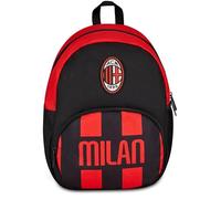 Seven Zaino Small Milan, Nero, 14 L, Zainetto monoscomparto, Tasca frontale, Tasca laterale portaborraccia, Scuola, Asilo, Tempo libero, Bambini, Ragazzi e adulti, Calcio, Prodotto ufficiale