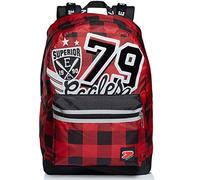 Seven Zaino The Double College Boy - Reversibile, mono scomparto, tasca frontale - Rosso