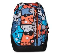 Zaino SEVEN - THE DOUBLE JANGLE - Blue Arancione - cuffie stereo con grafica abbinata incluse! 2 zaini in 1 REVERSIBILE