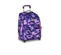 Seven Zaino Trolley, 38 L, Doppio Uso, Doppio Scomparto, Spallacci a Scomparsa, Scuola e Tempo Libero, Blue Deep, Bambine e Ragazze, viola