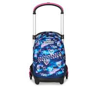 Seven Zaino Trolley Scuola Elementare Bambina 3 ruote, Zaino Sganciabile, Doppio Uso, Spallacci a Scomparsa, viola fucsia