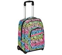 Seven Zaino Trolley, Scuola Elementare, Doppio Uso, Doppio Scomparto, Spallacci a Scomparsa, Bambina, Jump Love, rosa