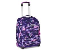Seven Zaino Trolley, Scuola Elementare, Doppio Uso, Doppio Scomparto, Spallacci a Scomparsa, Bambina, Overheart, viola