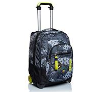 Seven Zaino Trolley, Scuola Elementare, Doppio Uso, Doppio Scomparto, Spallacci a Scomparsa, Bambino, Fly Stars, grigio