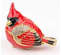 SEVENBEES Scatola portagioie in metallo smaltato a forma di uccellino, statuette a forma di animale, da collezione, per matrimoni, anelli, idea regalo per la festa della mamma