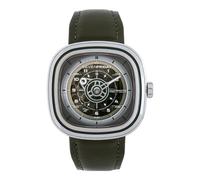 SEVENFRIDAY T1/06 “Green T” - 45 mm Steel Cushion Case, Gradient Green Dial