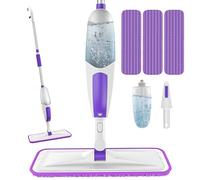 SEVENMAX Scopa Lavapavimenti a Spruzzo - Spray Mop Mocio Lavapavimenti con 3 Panni in Microfibra Riutilizzabile per Casa Cucina Tutti i Pavimenti in Parquet Vinile PVC Piastrelle Laminato Legno Duro