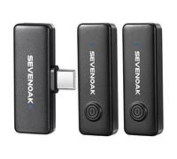 Sevenoak Microfono compatto Lavalier wireless da 2,4 GHz per smartphone, tablet, laptop, mini microfono lav da bavero per vlogging live streaming vocale podcast intervista YouTube SK-W10-U2 2
