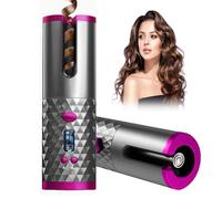 SevenPanda Ferro arricciacapelli automatico, arricciacapelli automatico, senza fili, con batteria integrata, in ceramica professionale, ricarica USB e portatile