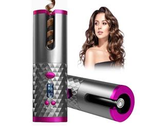 SevenPanda Ferro arricciacapelli automatico, arricciacapelli automatico, senza fili, con batteria integrata, in ceramica professionale, ricarica USB e portatile