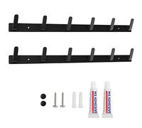 Sevenpers Appendiabiti da Parete, 2 Pezzi Attaccapanni da Muro Moderno Design con 6 Ganci per Ingresso Cucina Bagno due Metodi di Installazione
