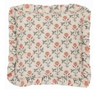 Seventy Three Fodera per cuscino con volant stampato lino Renee - Multicolore - 50x50 cm