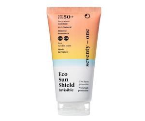 SeventyOne Percent | Eco Sun Shield SPF 50+ | Protezione solare molto alta per il viso | Nessuna macchia bianca sul viso | Vegan | 100% filtri minerali - 100% naturali | Prodotto in Francia | 40 ml