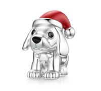SEVENWELL Charm a forma di fiocco di neve per Pandora Cane Gatto Blu Fiocco di Neve Charm Pendente Argento Sterling Regalo di Natale, Argento sterling, Nessuna pietra preziosa