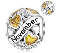 SEVENWELL Charm portafortuna in argento Sterling 925 per compleanno, Zirconia cubica, Zirconia cubica