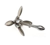 SEVEQIS Ancora for Barca, Barca Gonfiabile, Acciaio Inossidabile, Ancora in Metallo for Barca, canotto, zattera, Barca da Pesca, 0,7 kg/1,5 kg per Barca Yacht Camper(0.7kg)