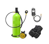 SEVEQIS Bombola Subacquea, 2L Diving Snorkeling Equipment Manometro Residuo(Groen)