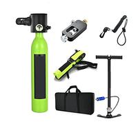 SEVEQIS Bombola Subacquea, Bombola di Gas di Riserva di Emergenza Subacquea Portatile Dotata di Un Set Completo di Bombole di Ossigeno for Respiratori Subacquei(Green Package D)