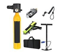 SEVEQIS Bombola Subacquea, Bombola di Gas di Riserva di Emergenza Subacquea Portatile Dotata di Un Set Completo di Bombole di Ossigeno for Respiratori Subacquei(Yellow Package D)