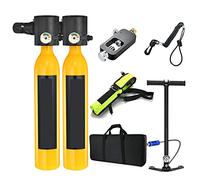 SEVEQIS Bombola Subacquea, Bombola di Gas di Riserva di Emergenza Subacquea Portatile Dotata di Un Set Completo di Bombole di Ossigeno for Respiratori Subacquei(Yellow Package E)