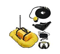 SEVEQIS Bombola Subacquea, Ventilatore Subacqueo Intelligente Sovversione Aggiornamento Attrezzatura Subacquea Respiratore Ossigeno Pesca Branchie di Pesci Artificiali(D4000Yellow)