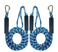 SEVEQIS Corda per Ancora, 1/2PCS Bungee Dock Lines Shock Docking Rope Estensibile Accessori for Barche Corda di ormeggio for Moto d'Acqua Jet Ski Canoa Power(2pcs Blue Black)