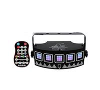 SEVEQIS Luci da palcoscenico, Luce stroboscopica for DJ USB con telecomando for feste in discoteca, vacanze, Natale, musica, club, bar, danza, flash attivato, illuminazione a LED RGB