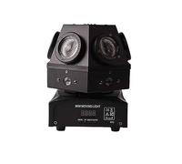 SEVEQIS Luci da palcoscenico, Proiettore di luce stroboscopica professionale a testa mobile da 60 W Illuminazione a LED Natale DMX512 Luci discoteca for DJ musicali for la casa