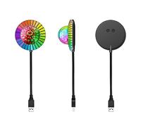 SEVEQIS Luci da palcoscenico, RGB Mini USB Music Rhythm Magic Stage Effect Projection Lamp Pickup Lights LED Party Disco Car Decoration Atmosphere Night Light