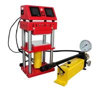 SEVEQIS Macchina della pressa di Calore, Pressa idraulica for colofonia da 15 tonnellate, AR1701 800W 4,7x4,7 Pollici Doppia Piastra riscaldante Strumento Professionale for Estrazione Cera d'olio