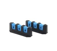 SEVEQIS Supporto for 3 canne da Pesca, Nero, portacanne da Pesca in plastica ABS da Parete, Semplice portacanne da Pesca per Barca Yacht Camper(Black+Blue)