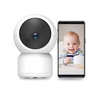 SEVEQIS Telecamera di sicurezza, Telecamera wireless da 3 MP Protezione della sicurezza domestica Rilevazione umana Mini Video sorveglianza IP Baby Monitor PT(3MP Cam Add 128G)
