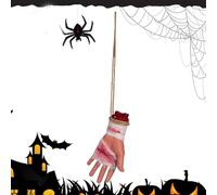 Severed Body Parts, Bloody Body Part Halloween Prank Decorations, Spooky Props for Holiday Patio, Haunted House, Lawn Party, Carnival, Garden, and Front Yard, Hand 61g & Foot 143g