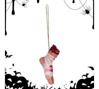 Severed Body Parts, Bloody Body Part Halloween Prank Decorations, Spooky Props for Holiday Patio, Haunted House, Lawn Party, Carnival, Garden, and Front Yard, Hand 61g & Foot 143g